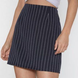 Nasty Gal Pinstripe Pleated mini